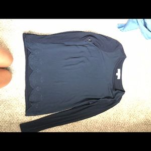 Navy Loft long sleeve shirt